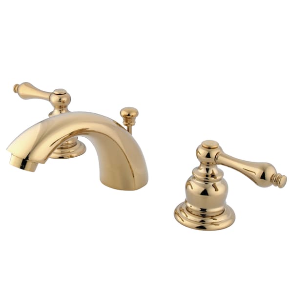 Mini-Widespread Bathroom Faucet, Polished Brass
